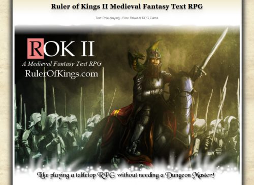 Ruler of Kings II Text Role Playing Game